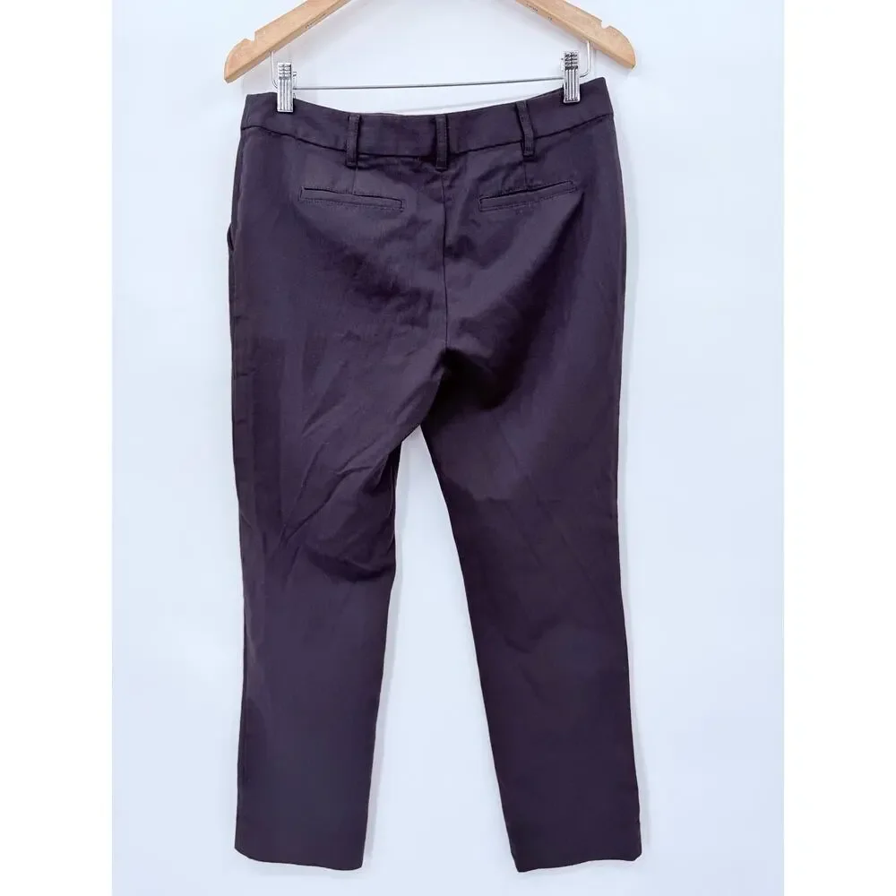 Tory Burch Wool Blend Skinny Dress Pants Navy Blue size 6